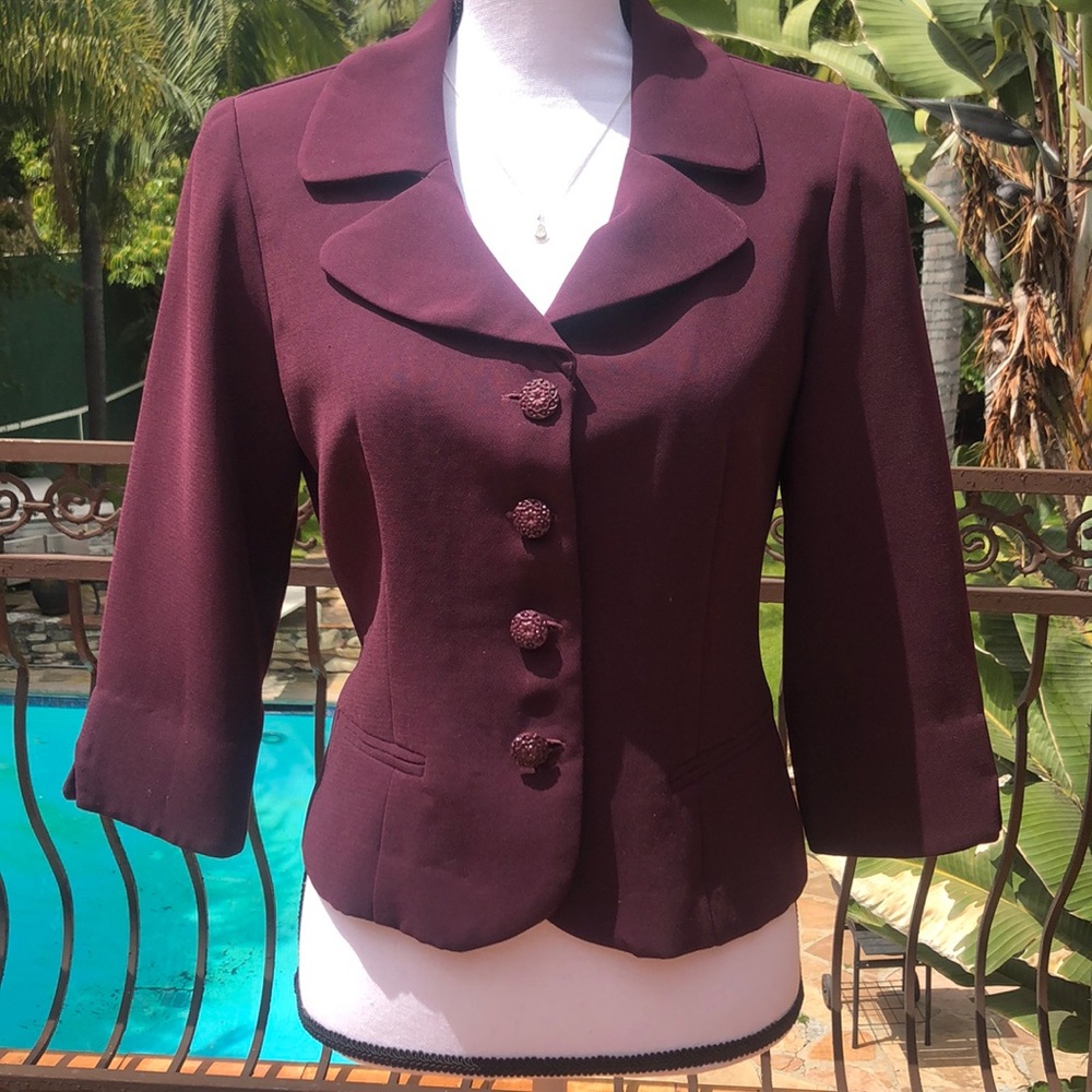 K & Company Plum Purple Blazer Jacket Size 8